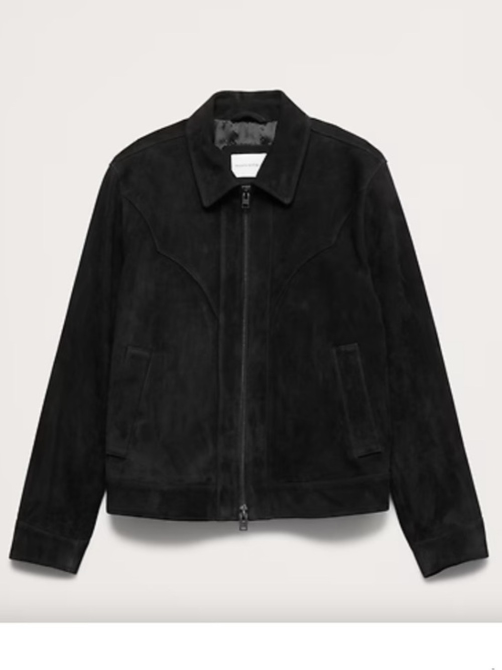 Vintage Knightsbridge Black Suede Leather Moto Bomber Jacket Biker Motorcycle